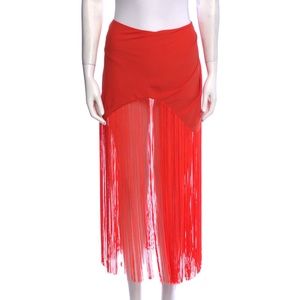 Ronny Kobo midi fringe skirt